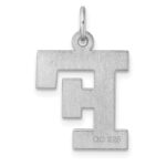 Large Sterling Silver Rhodium-plated Block Letter F Initial Charm - Image 3