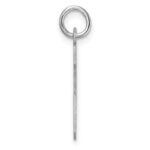 Large Sterling Silver Rhodium-plated Block Letter J Initial Charm - Image 2