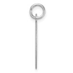 Large Sterling Silver Rhodium-plated Block Letter O Initial Charm - Image 2