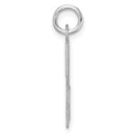 Large Sterling Silver Rhodium-plated Block Letter Z Initial Charm - Image 2