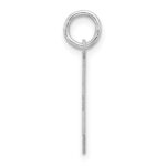 Small Sterling Silver Rhodium-plated Artisan Block Letter L Initial Charm - Image 2