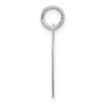 Small Sterling Silver Rhodium-plated Artisan Block Letter O Initial Charm - Image 2