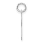 Small Sterling Silver Rhodium-plated Artisan Block Letter R Initial Charm - Image 2