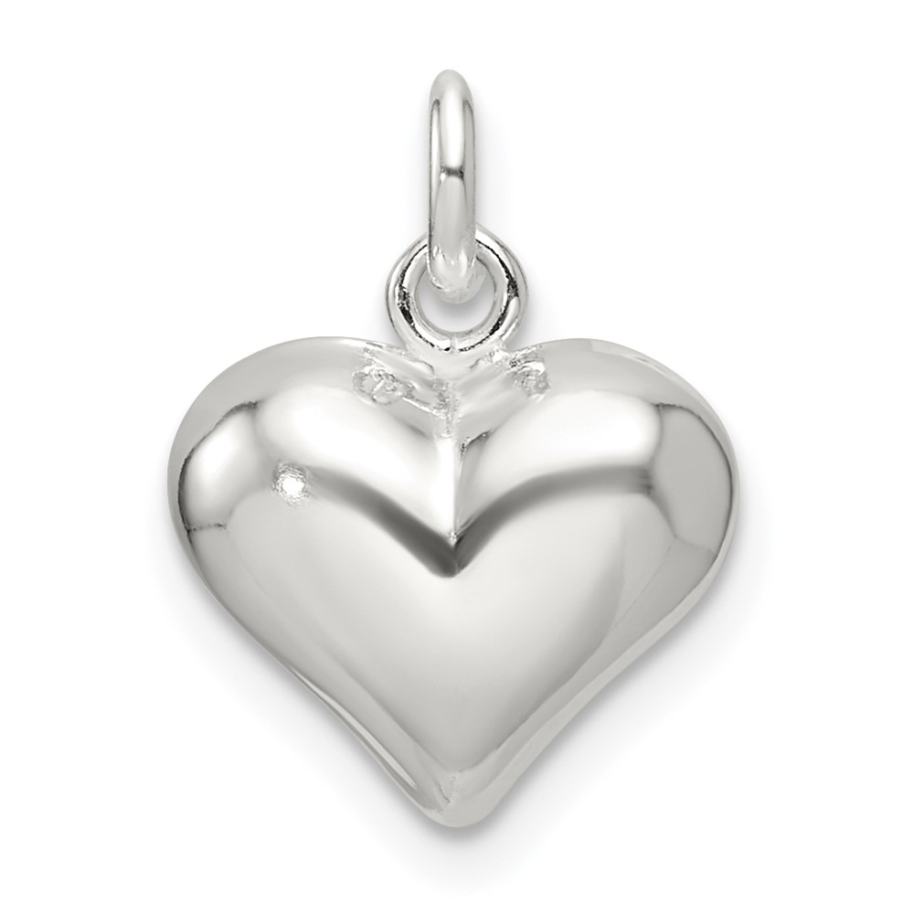 QC11265.jpg Sterling Silver Polished Puffed Heart Pendant - Image 1