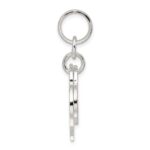 Sterling Silver Polished Two Piece Open Heart Pendant - Image 2