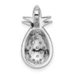 Pure Fire Sterling Silver Rhod-plated CZ Pineapple Pendant - Image 3