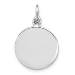 SS Rhodium-plated Circle Disk and Cross with Clear Crystal Pendant - Image 3