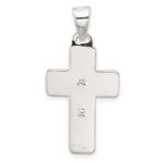 Sterling Silver Polished Crucifix Cross Pendant - Image 3