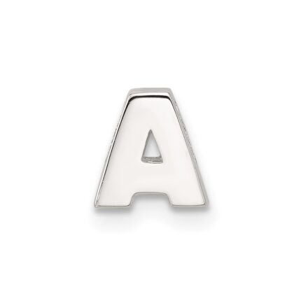 Sterling Silver E-coated Letter A Slide Charm