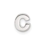Sterling Silver E-coated Letter C Slide Charm
