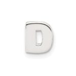 Sterling Silver E-coated Letter D Slide Charm