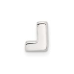 Sterling Silver E-coated Letter L Slide Charm - Image 3