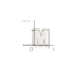 Sterling Silver E-coated Letter M Slide Charm - Image 4
