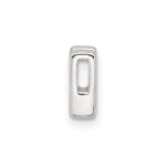 Sterling Silver E-coated Letter N Slide Charm - Image 2