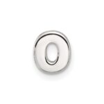 Sterling Silver E-coated Letter O Slide Charm - Image 3