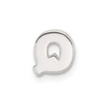 Sterling Silver E-coated Letter Q Slide Charm - Image 3