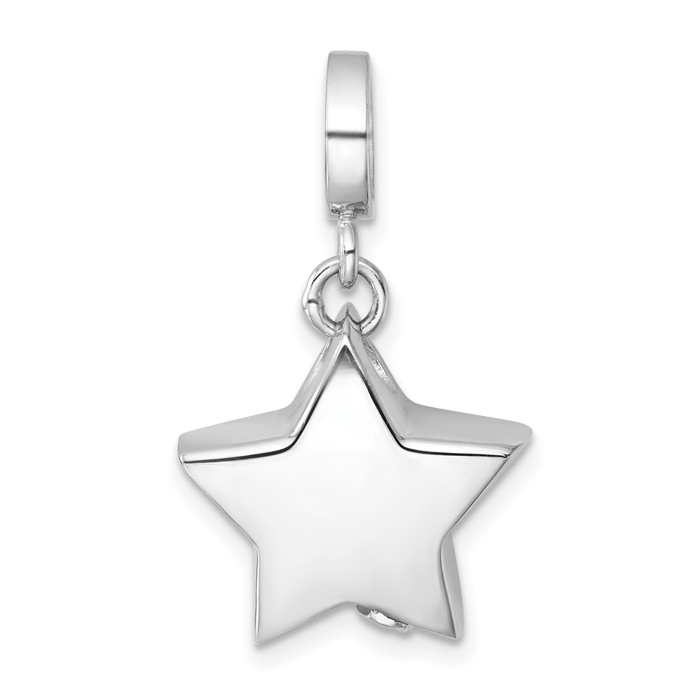 QC11503.jpg Sterling Silver Rhodium-plated Polished Star Ash Holder Bead/Pendant - Image 1