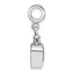 Sterling Silver Rhodium-plated Polished Heart Ash Holder Bead/Pendant - Image 2