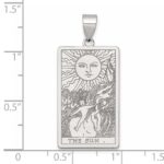Sterling Silver The Sun Tarot Card Pendant - Image 4