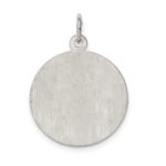 Sterling Silver Rhodium-plated Caduceus Disc - Image 4