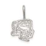 Sterling Silver Girl Head Charm - Image 4
