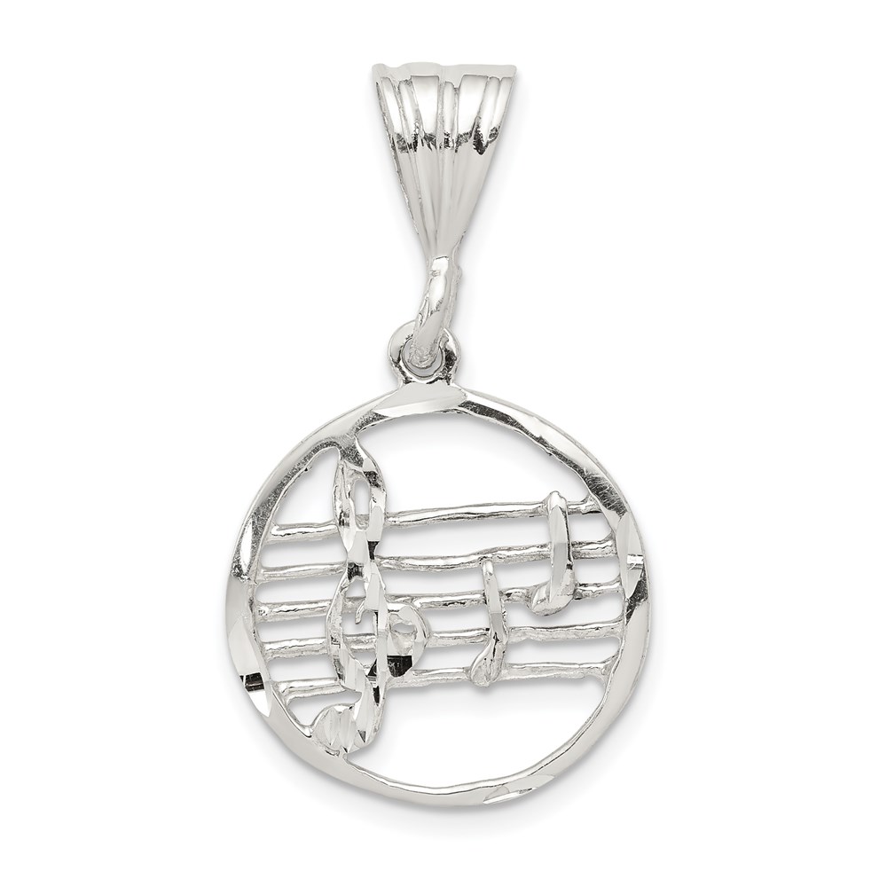 QC1619.jpg Sterling Silver Music Staff Charm - Image 1