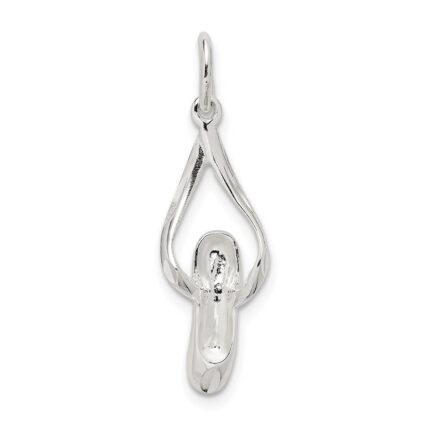 Sterling Silver Ballet Slipper Charm
