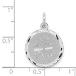 Sterling Silver Rhodium-plated On Graduation Day Disc Charm - Image 4