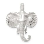 Sterling Silver Satin Elephant Head Charm