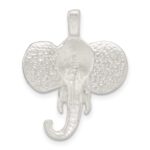 Sterling Silver Satin Elephant Head Charm - Image 3