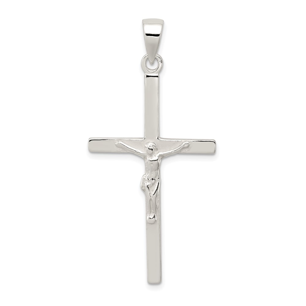 QC1924.jpg Sterling Silver Polished Crucifix Pendant - Image 1