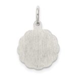 Sterling Silver Rhodium-plated Wedding Bells Disc Charm - Image 4
