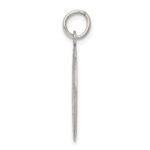 Sterling Silver Rhodium-plated Wedding Bells Disc Charm - Image 2