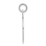 Sterling Silver Rhodium-plated Cross Disc Charm - Image 2