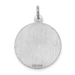 Sterling Silver Rhodium-plated Cross Disc Charm - Image 4