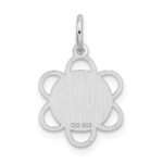 Sterling Silver Rhodium-plated Graduation Day Disc Charm - Image 3