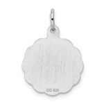 Sterling Silver Rhodium-plated Graduation Day Disc Charm - Image 3