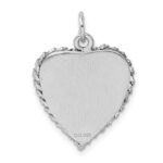 Sterling Silver Rhodium-plated Graduation Cap & Diploma Disc Charm - Image 3