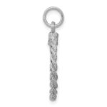 Sterling Silver Rhodium-plated Sweet Sixteen Disc Charm - Image 2