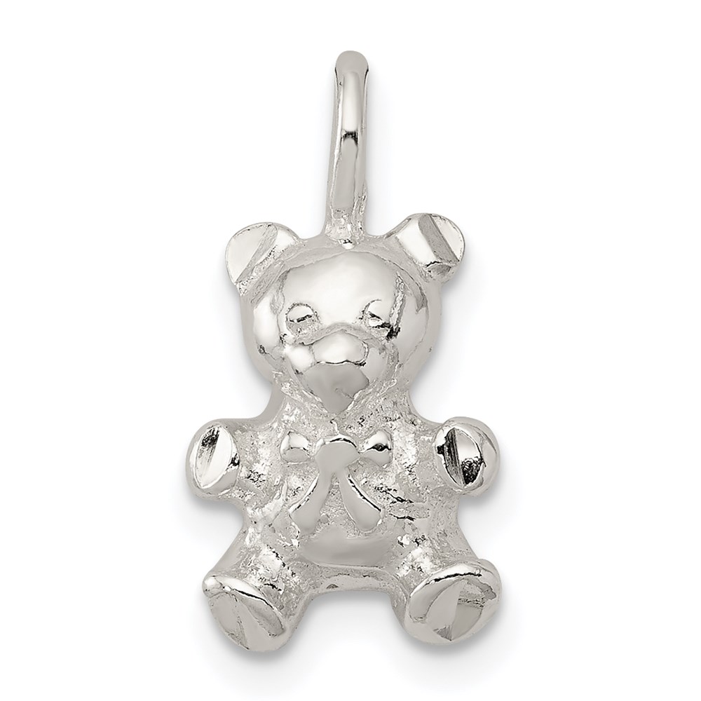 QC2547.jpg Sterling Silver Teddy Bear Charm - Image 1
