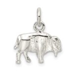 Sterling Silver 3-D Buffalo Charm - Image 3