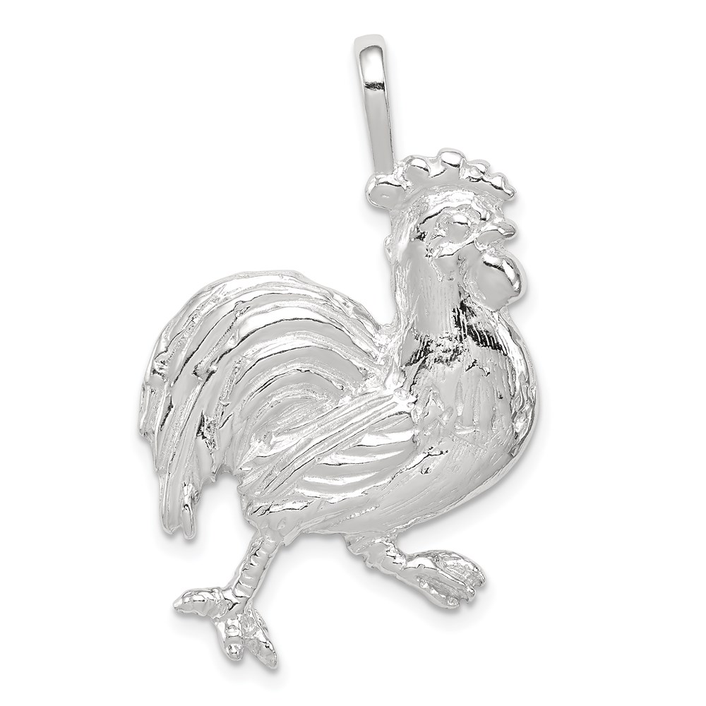 QC2645.jpg Sterling Silver Rooster Charm - Image 1
