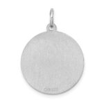 Sterling Silver Rhodium-plated English Springer Disc Charm - Image 4