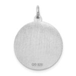 Sterling Silver Rhodium-plated Poodle Disc Charm - Image 4