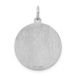 Sterling Silver Rhodium-plated Schnauzer Disc Charm - Image 4