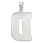 Sterling Silver Rhodium-plated Letter D Initial Pendant - Image 4
