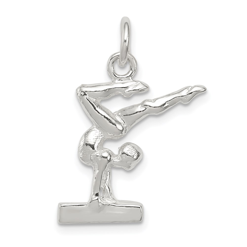 QC2778.jpg Sterling Silver Gymnast Charm - Image 1