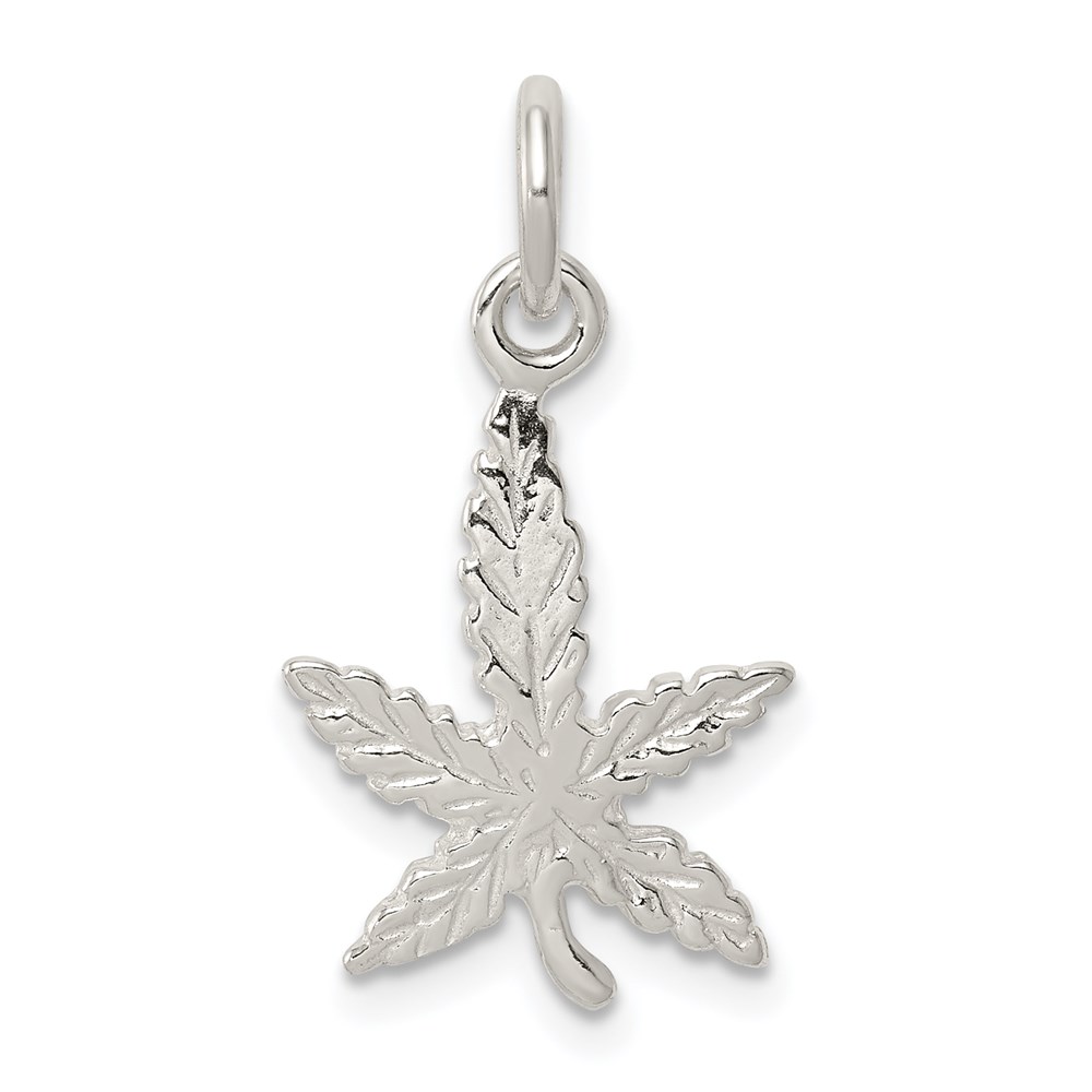 QC2801.jpg Sterling Silver Leaf Charm - Image 1