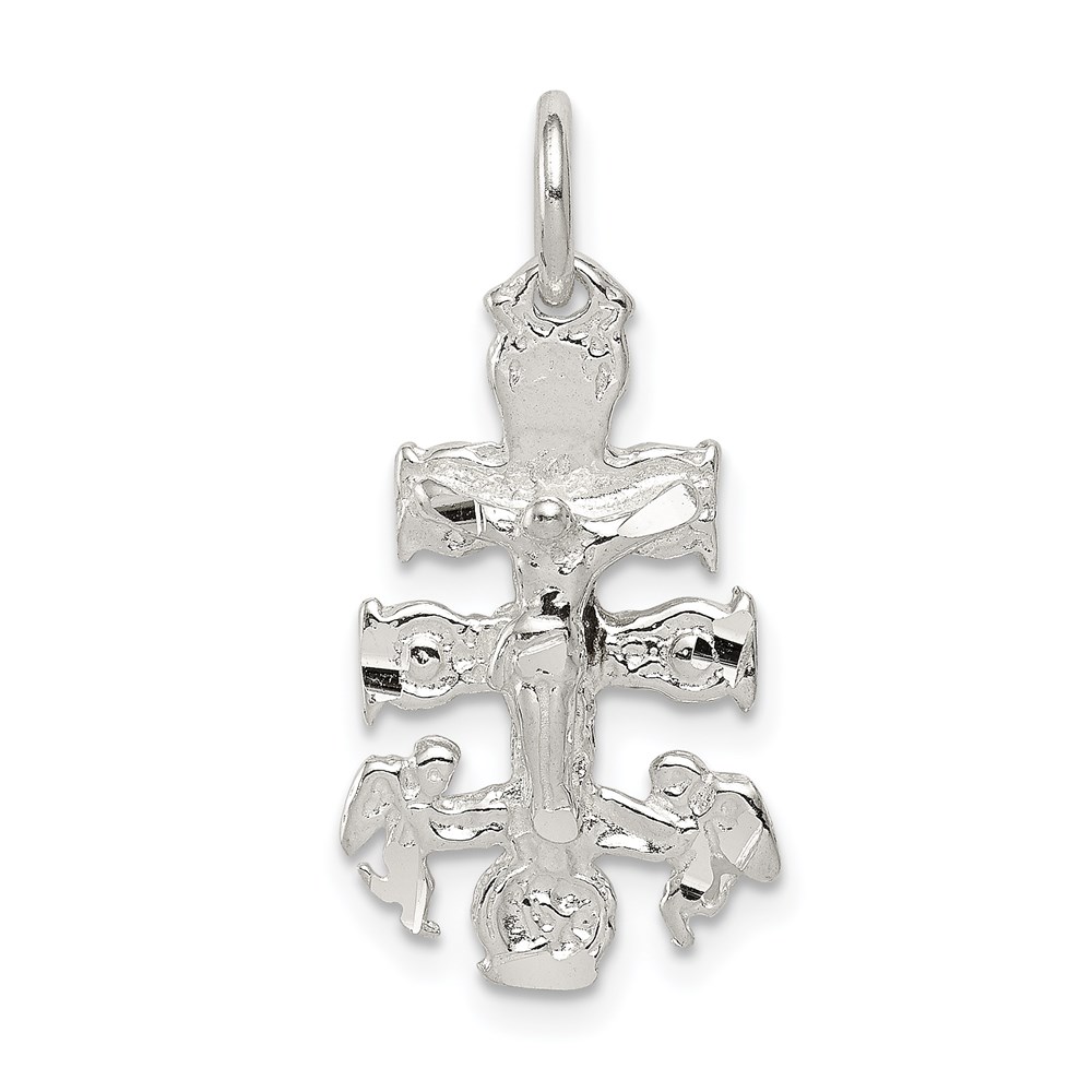 QC2910.jpg Sterling Silver Cara Vaca Crucifix Pendant - Image 1