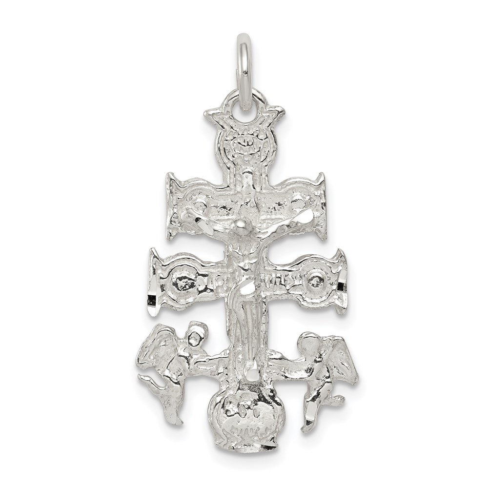 QC2911.jpg Sterling Silver Cara Vaca Crucifix Pendant - Image 1